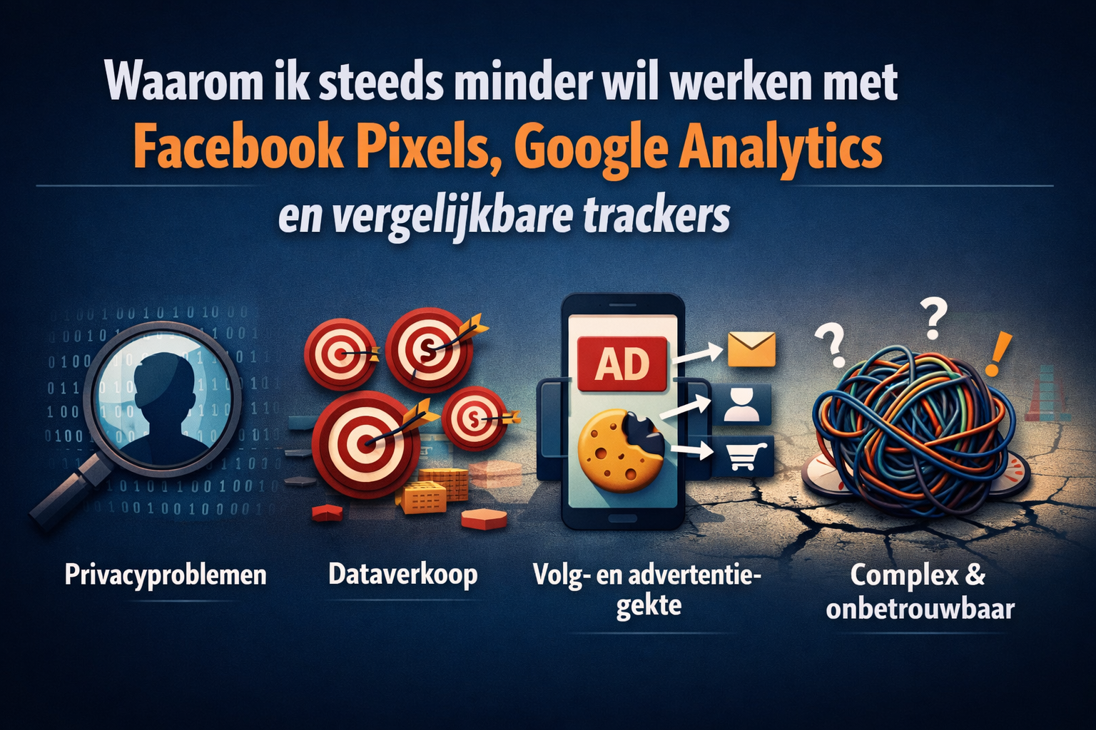 Waarom ik steeds minder wil werken met Facebook Pixels, Google Analytics en vergelijkbare trackers