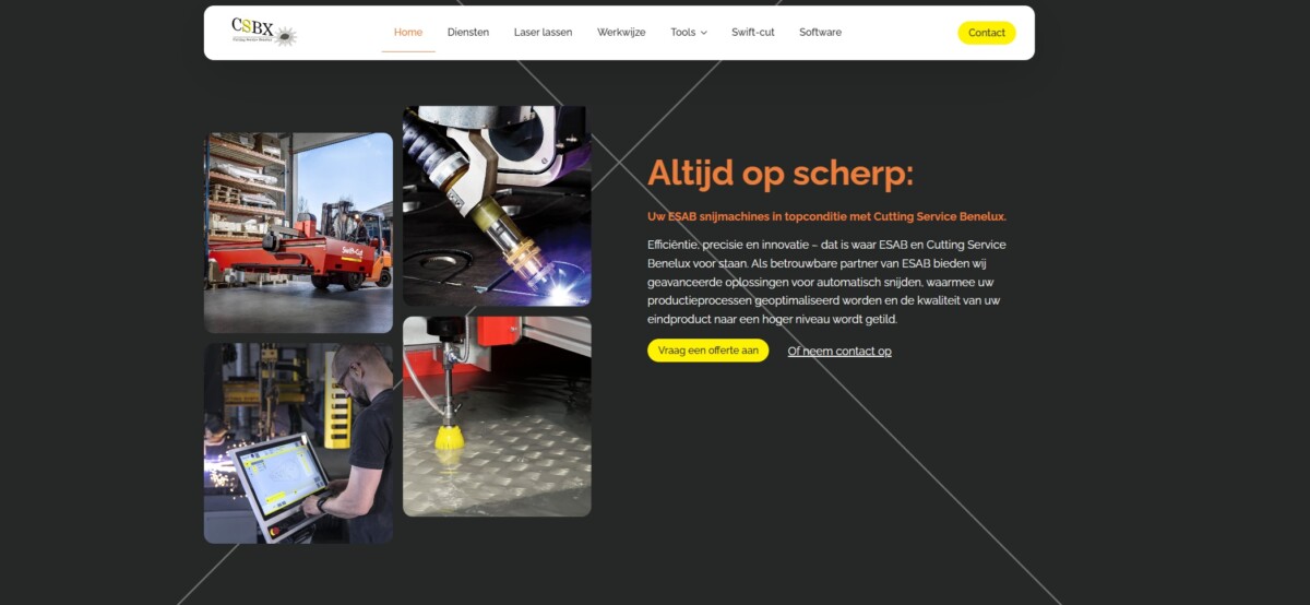 Nieuwe website live: CSBX – Cutting Service Benelux