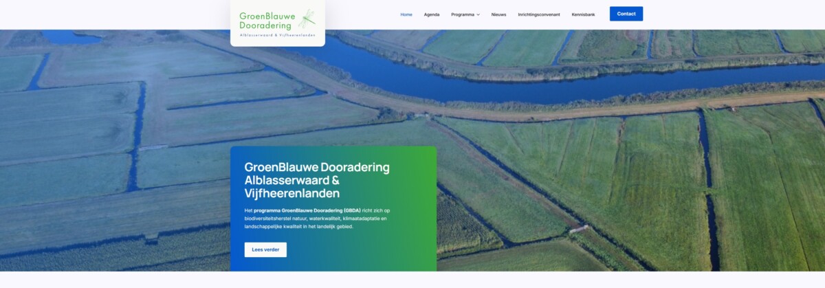 Nieuwe website live: GroenBlauwe Dooradering Alblasserwaard & Vijfheerenlanden